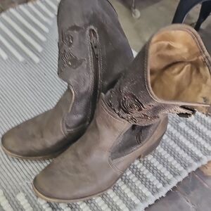 BareTraps Dark Brown Ankle Booties